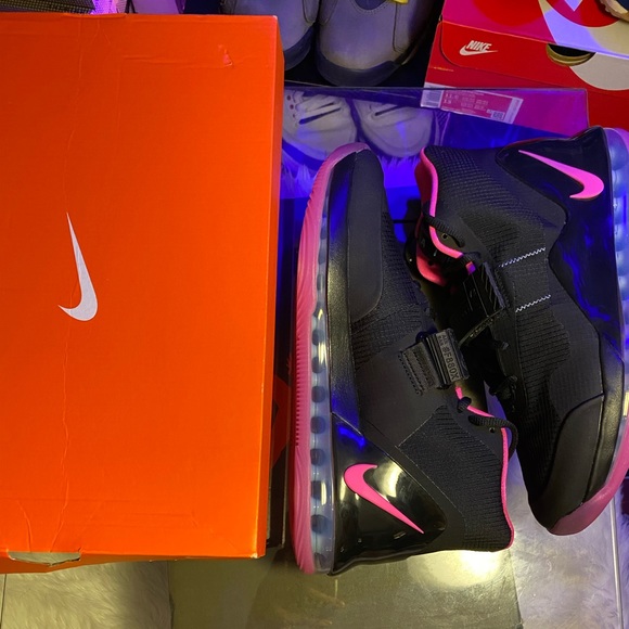 🆕 - Nike ✔️Air Force Max - Black/Pink - M 8.5/10 - Picture 2 of 8